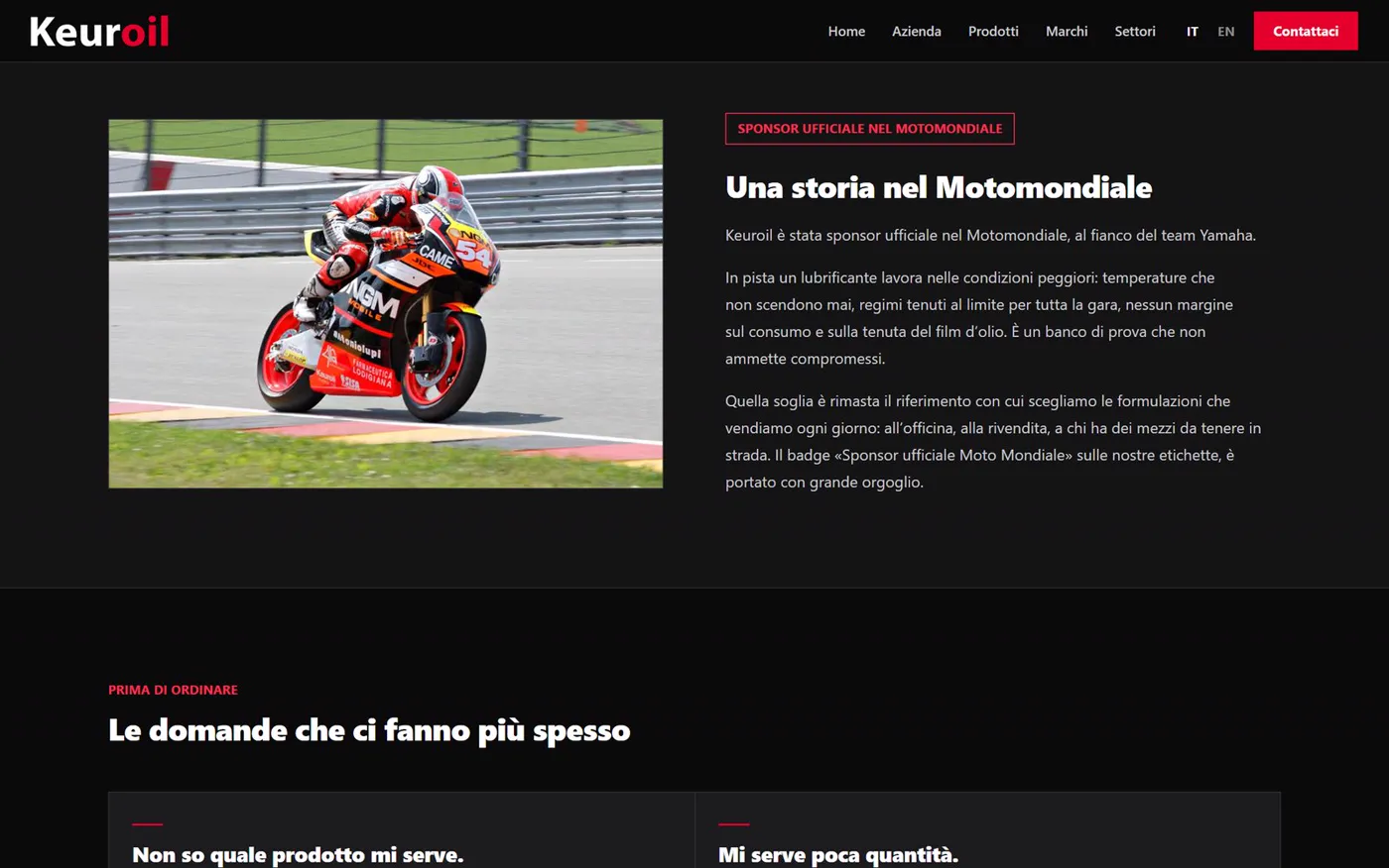 Il Motomondiale: Keuroil è stata sponsor ufficiale al fianco del team Yamaha